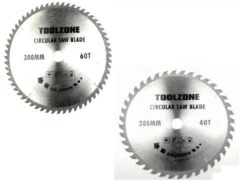 Toolzone PA027 TCT Circular Saw Blades 2Pc 300mm 40 And 60 Teeth