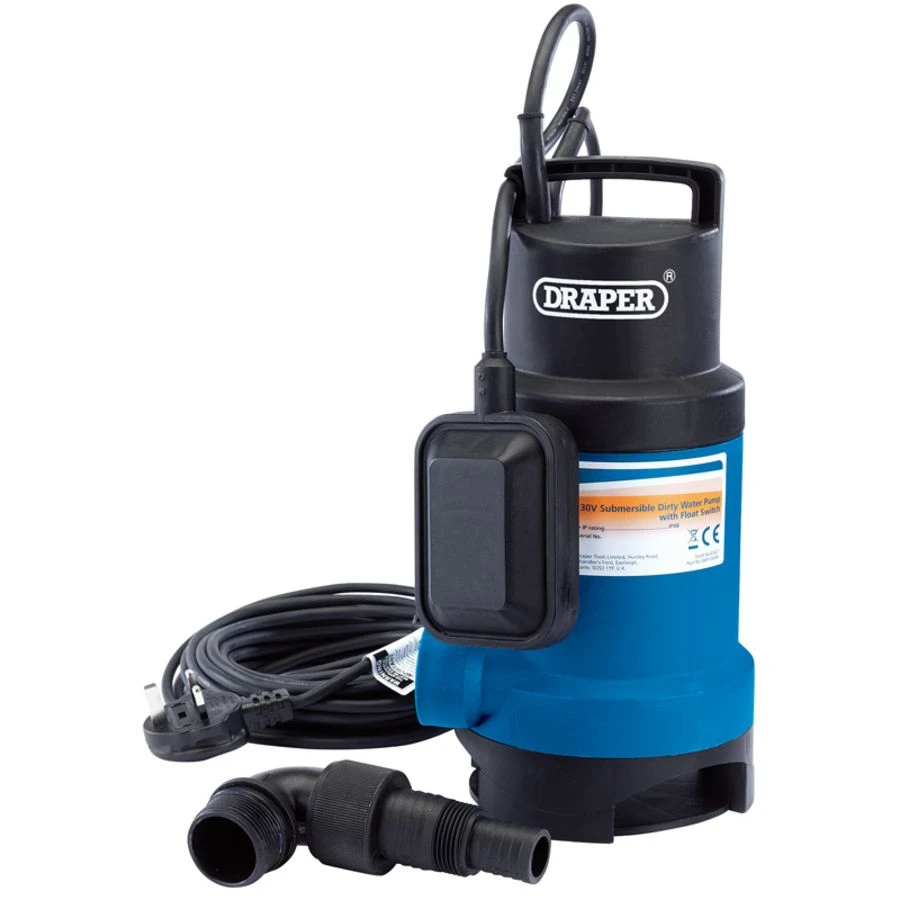 Draper 61668 Submersible Water Pump With Float Switch - 125L/min 1 Draper 61668 Submersible Water Pump With Float Switch - 125L/min