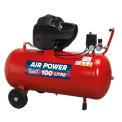 Sealey SAC10030F Compressor 100L V-Twin Direct Drive 3hp Oil Free