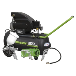 Sealey SAC5020EPK Compressor 50L Direct Drive 2hp With 4pc Air Accessory Kit