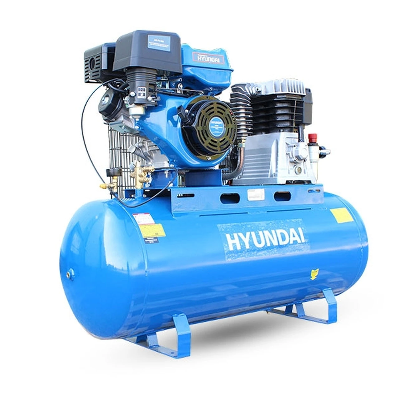 Hyundai HY140200PES 200L Litre Belt Drive Air Compressor (Twin Cylinder) 29CFM/145psi - 14hp 1 Hyundai HY140200PES 200L Litre Belt Drive Air Compressor (Twin Cylinder) 29CFM/145psi - 14hp