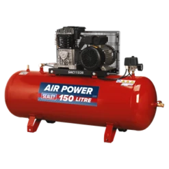 Sealey SAC1153B Air Compressor 150L Belt Drive 3hp With Cast Cylinders