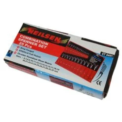 Neilsen CT0441 Spanner Set-25 Piece 6-32mm Full Polish Finish, Silver -Master Tools Shop th41518273235CT0441 pack