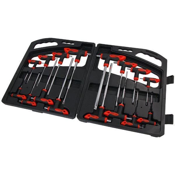 Neilsen CT2221 16 Piece T Handle Ball Point HEX & Star Driver Set 1 Neilsen CT2221 16 Piece T Handle Ball Point HEX & Star Driver Set