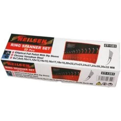Neilsen CT1351 Ring Spanner Set - 12pc -Master Tools Shop th41562603206CT1351 pack