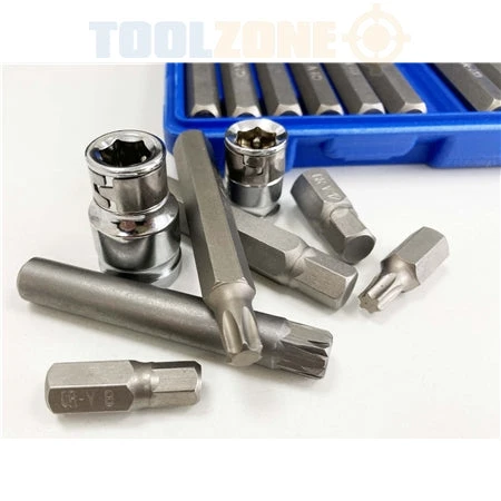 Toolzone 40Pc Hex/ Torx/ Spline Bits In Case - 4, 5, 6, 7, 8, 10 And 12mm - T20, T25, T30, T40, T45, T50, T55 2 Toolzone 40Pc Hex/ Torx/ Spline Bits In Case - 4, 5, 6, 7, 8, 10 And 12mm - T20, T25, T30, T40, T45, T50, T55 - Image 2
