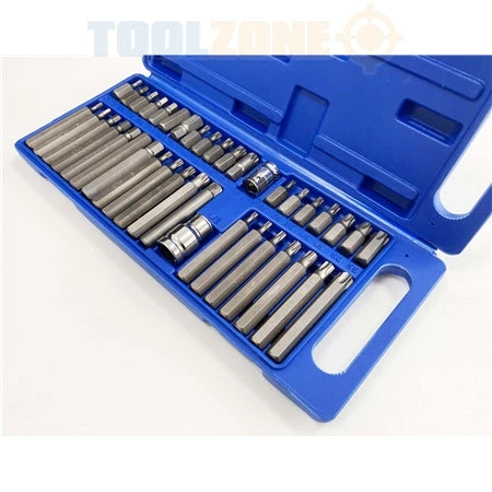Toolzone 40Pc Hex/ Torx/ Spline Bits In Case - 4, 5, 6, 7, 8, 10 And 12mm - T20, T25, T30, T40, T45, T50, T55 3 Toolzone 40Pc Hex/ Torx/ Spline Bits In Case - 4, 5, 6, 7, 8, 10 And 12mm - T20, T25, T30, T40, T45, T50, T55 - Image 3